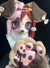 Chocolate Spotted Dog Kigurumi Head Fursuit