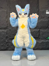 Ice Blue Star Wolf Kemono Full Fursuit