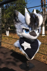 Ice Blue Dragon Kemono Head Fursuit