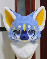 Ice Blue Snow Fox Kemono Head Fursuit