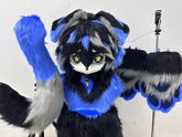 Star Eyes Blue Wolf Kig Partial Fursuit