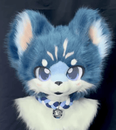 Ice Blue Wolf Kemono Head Fursuit