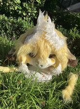 Angel Wing Cream Fox Kigurumi Head Fursuit