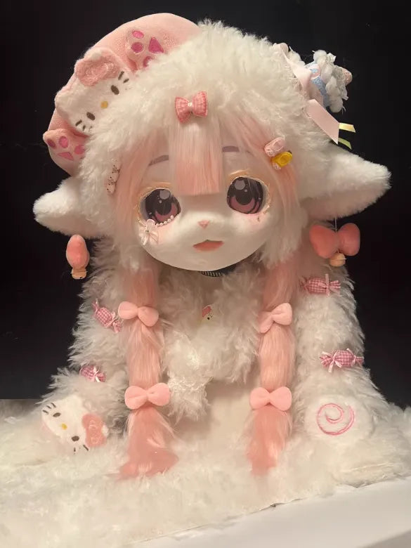 Sweet Pink Lamb Kig Fursuit Head