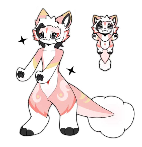 Pink Kitsune Kig Fursuit Head "Sakura Spirit" – FuwaFursuit #10 - Fuwa Fursuit