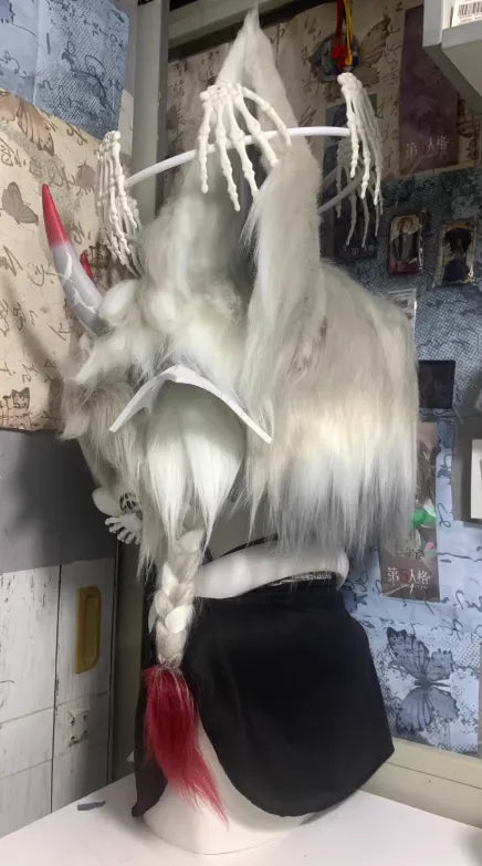 Dark Bone Dragon Kigurumi Fursuit Head - Fuwa Fursuit