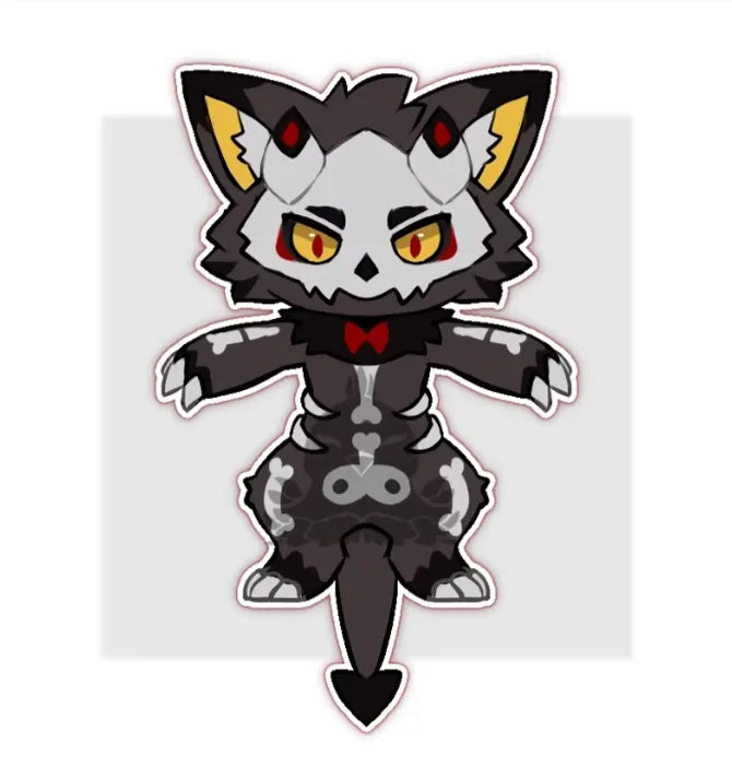 Skeleton Bone Dragon Kemono Fursuit Head "Grim Reaper" – FuwaFursuit #13 - Fuwa Fursuit