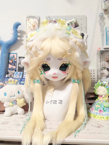 Lemon Sheep Girl Kigurumi Head Fursuit