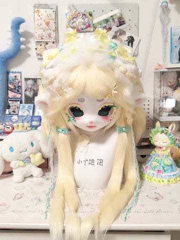 Lemon Sheep Girl Kigurumi Head Fursuit