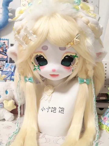 Lemon Sheep Girl Kigurumi Head Fursuit