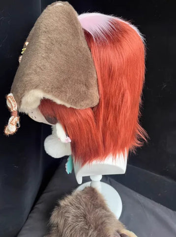 Chocolate Spotted Dog Kigurumi Head Fursuit