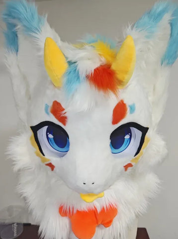 Rainbow Dragon Kemono Head Fursuit