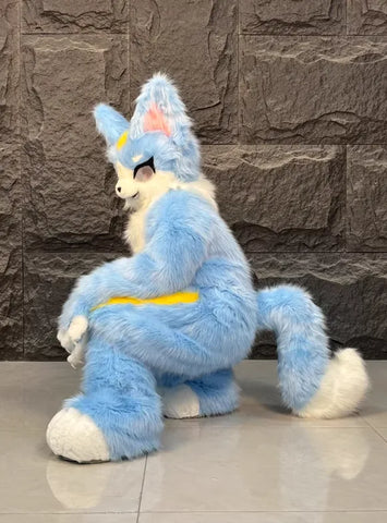 Ice Blue Star Wolf Kemono Full Fursuit