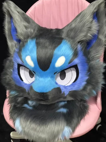 Cool Blue Wolf Kemono Head Fursuit