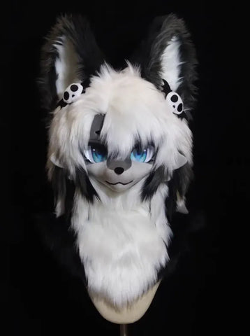 Gothic Panda Kigurumi Head Fursuit
