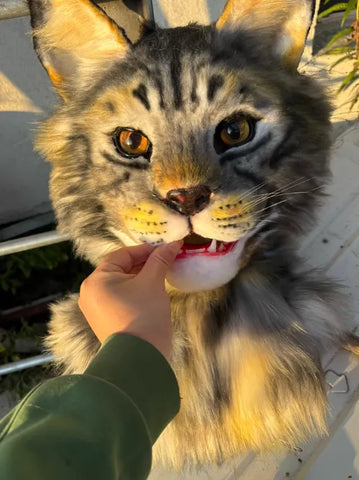 Realistic Maine Coon Cat Head Fursuit