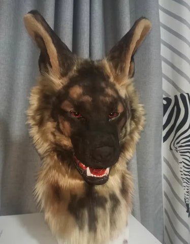 Realistic German Shepherd Head Fursuit