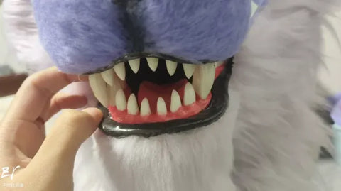 Ice Crystal Purple Lion Toony Head Fursuit