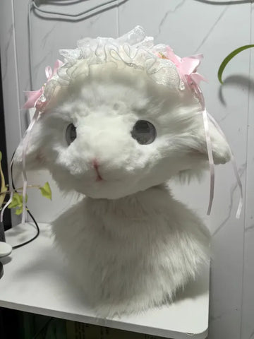 Realistic Lolita Lamb Head Fursuit