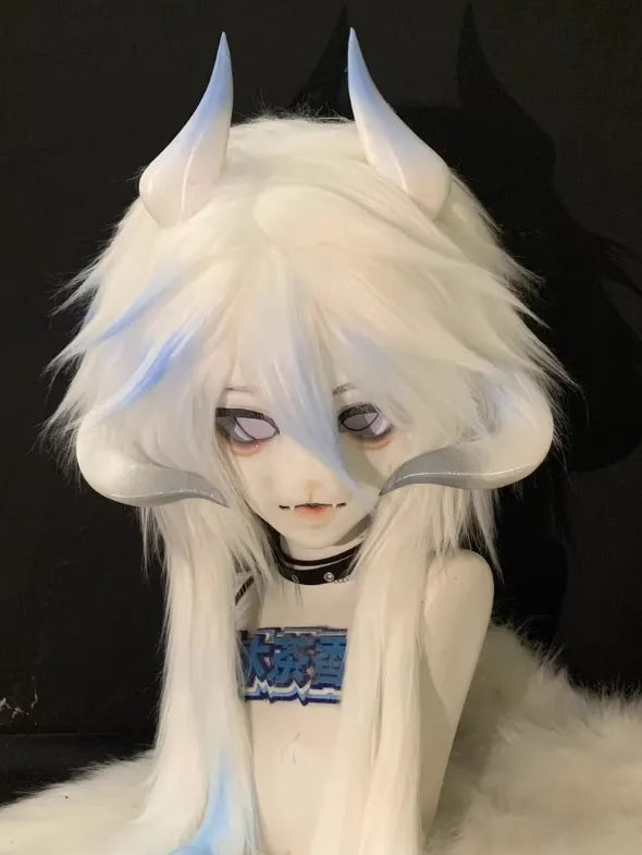 Ice Demon Dragon Kigurumi Head Fursuit