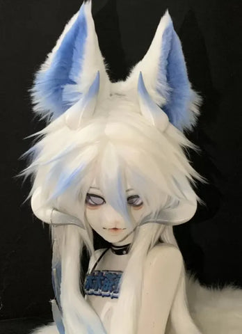Ice Demon Dragon Kigurumi Head Fursuit