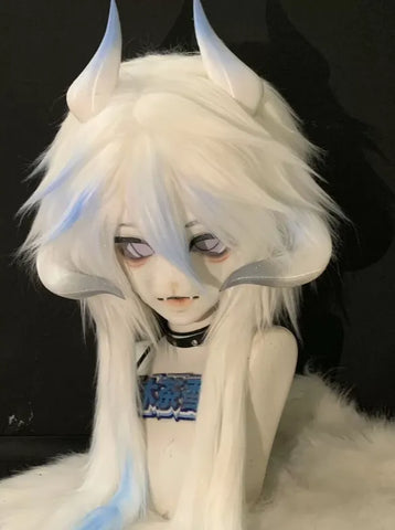 Ice Demon Dragon Kigurumi Head Fursuit