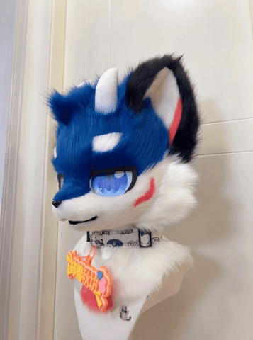 Heterochromia Dragon Dog Kemono Head Fursuit