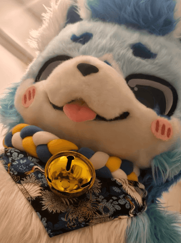 Ice Blue Puppy Kemono Head Fursuit