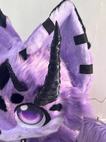 Purple Black Leopard Kemono Full Fursuit