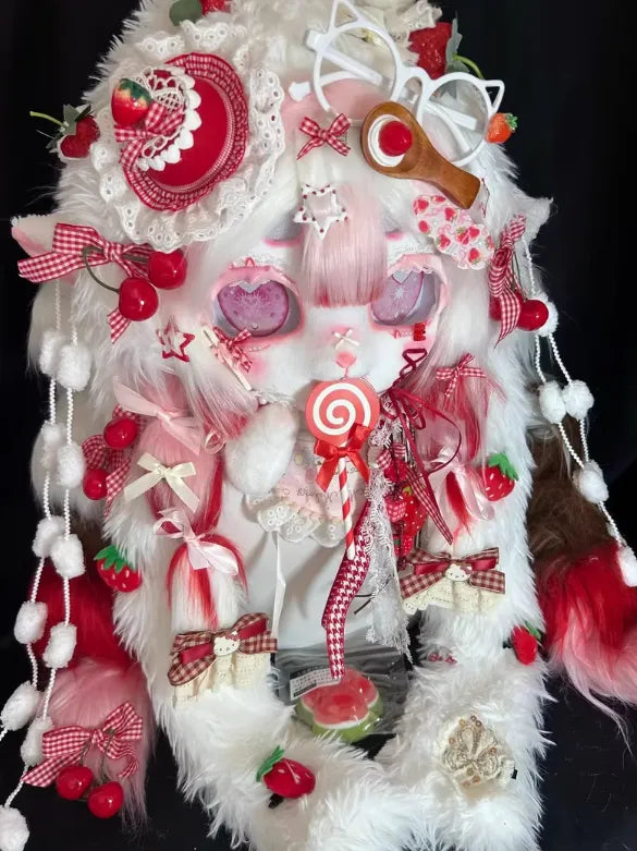 Strawberry Candy Sweetheart Kigurumi Partial Fursuit