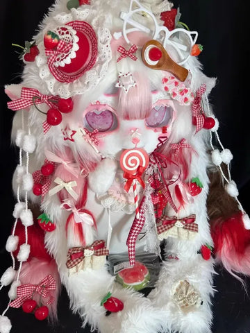 Strawberry Candy Sweetheart Kigurumi Partial Fursuit