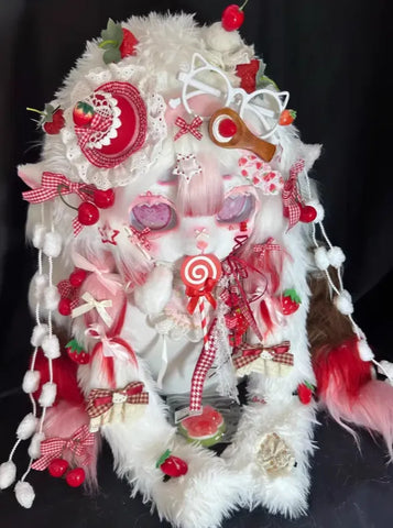 Strawberry Candy Sweetheart Kigurumi Partial Fursuit