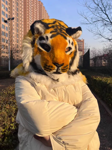 Realistic Bengal Tiger Head Fursuit