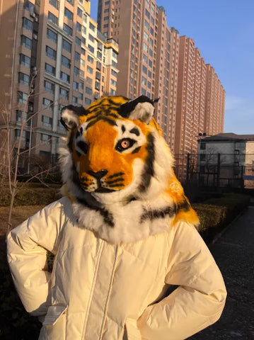 Realistic Bengal Tiger Head Fursuit
