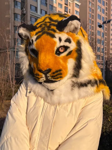 Realistic Bengal Tiger Head Fursuit