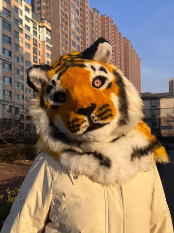 Realistic Bengal Tiger Head Fursuit