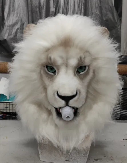 Realistic White Lion Partial Fursuit