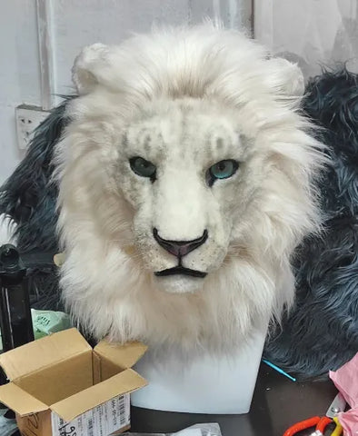 Realistic White Lion Partial Fursuit