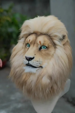 Realistic brown lion Head Fursuit