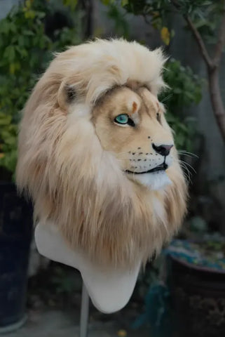 Realistic brown lion Head Fursuit