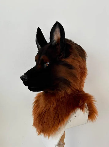 Realistic German Shepherd Head Fursuit