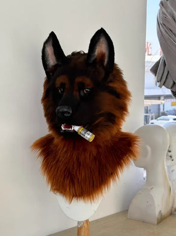 Realistic German Shepherd Head Fursuit