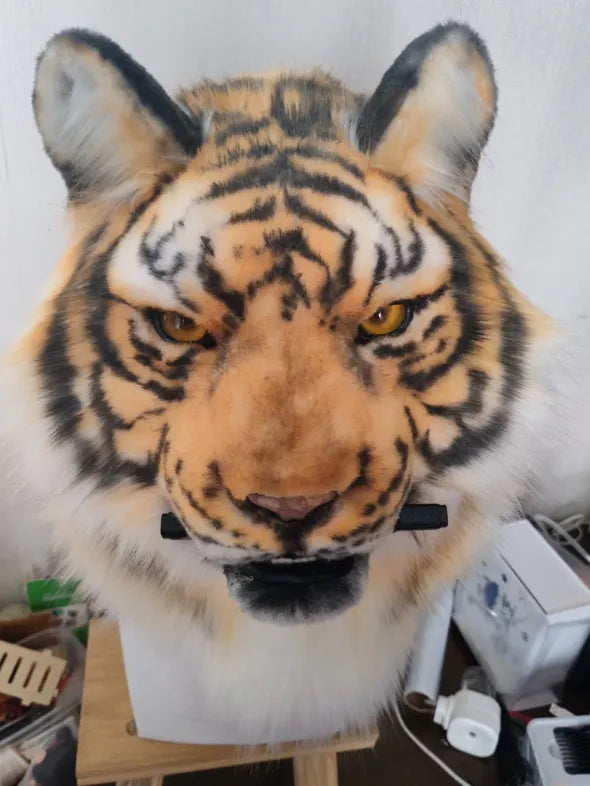 Realistic Bengal Tiger Head Fursuit