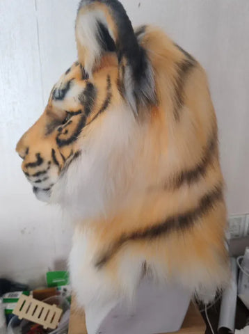 Realistic Bengal Tiger Head Fursuit