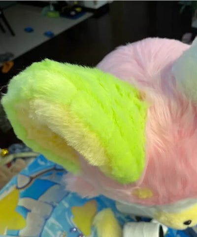 Rainbow Lucky Bunny Kemono Head Fursuit