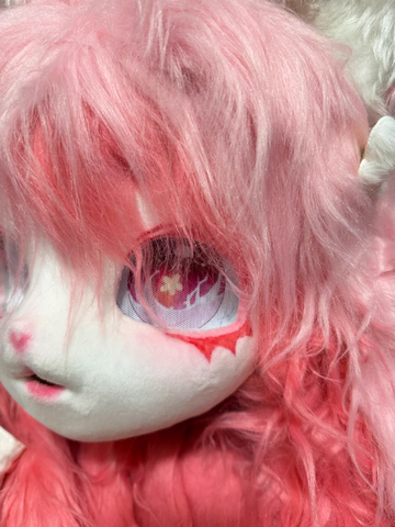 Pink Dreamy Cat Girl Kigurumi Partial Fursuit