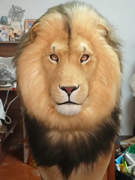 Hyper Lion Realistic Fursuit Head - Fuwa Fursuit