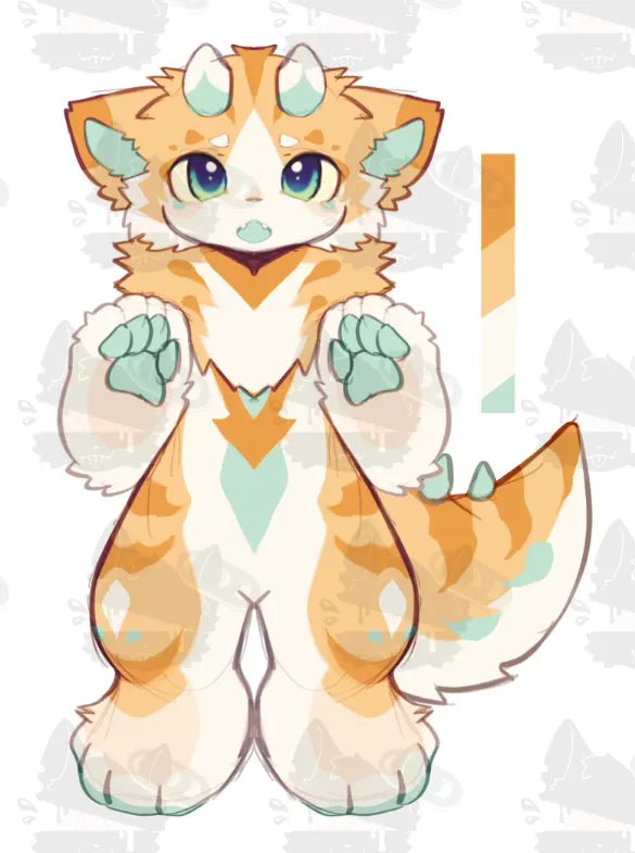 Pre-adoption Orange Tabby Dragon Kemono Fullsuit Furusit – FuwaFursuit #01 - Fuwa Fursuit