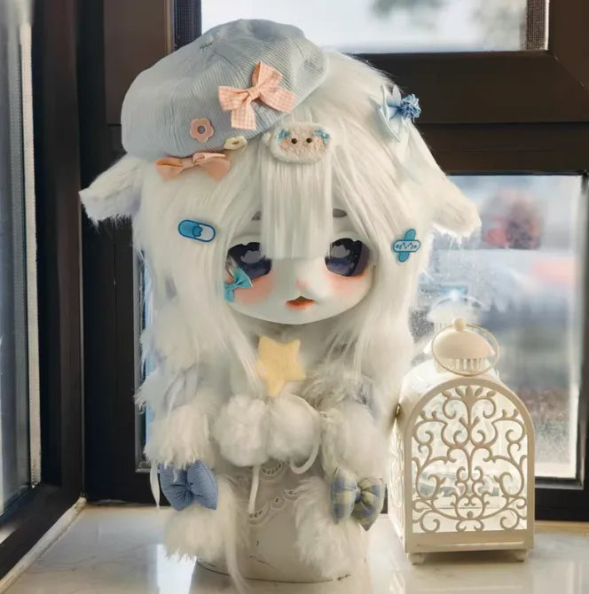 Sheep Kig Head - White Plush Fursuit Head for Cosplay - Fuwa Fursuit