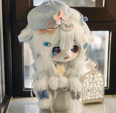 Sheep Kig Head - White Plush Fursuit Head for Cosplay - Fuwa Fursuit